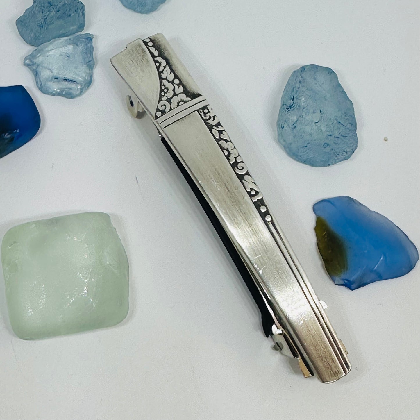 Handcrafted Vintage Silverware Hair Barrettes - Unique Patterns & Two Sizes Available