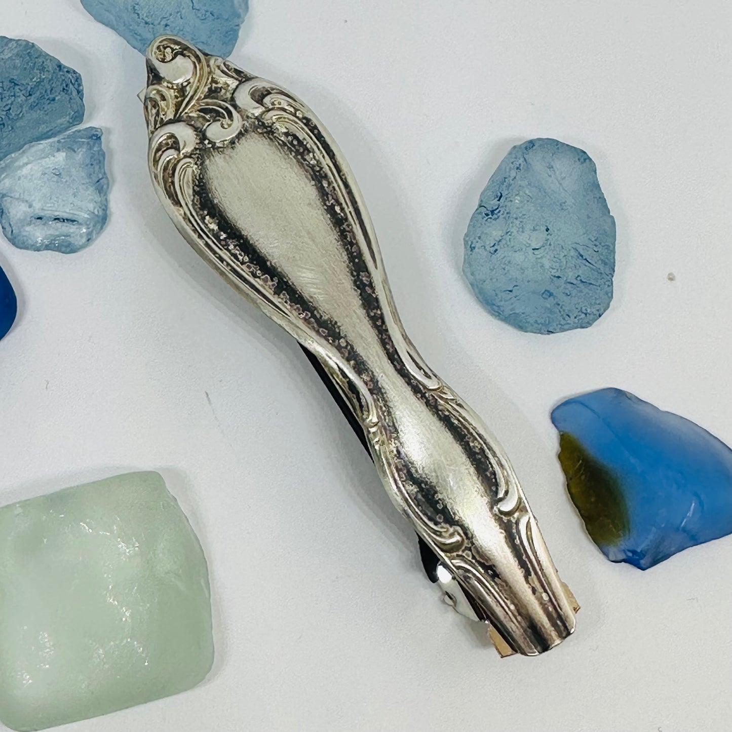 Handcrafted Vintage Silverware Hair Barrettes - Unique Patterns & Two Sizes Available