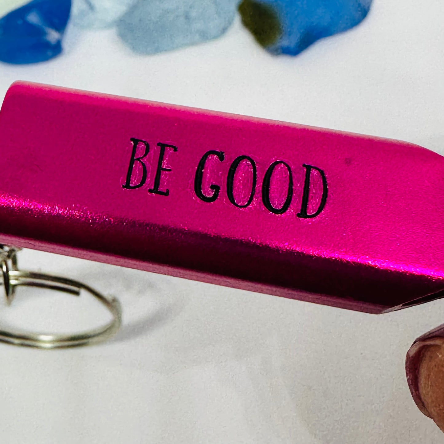 FUCK ICE | BE GOOD | Whistle | Protest Keychain | Safety Alarm | Political Activism Gift | Compact Emergency Accessory | Lady in the Pink Jacket
