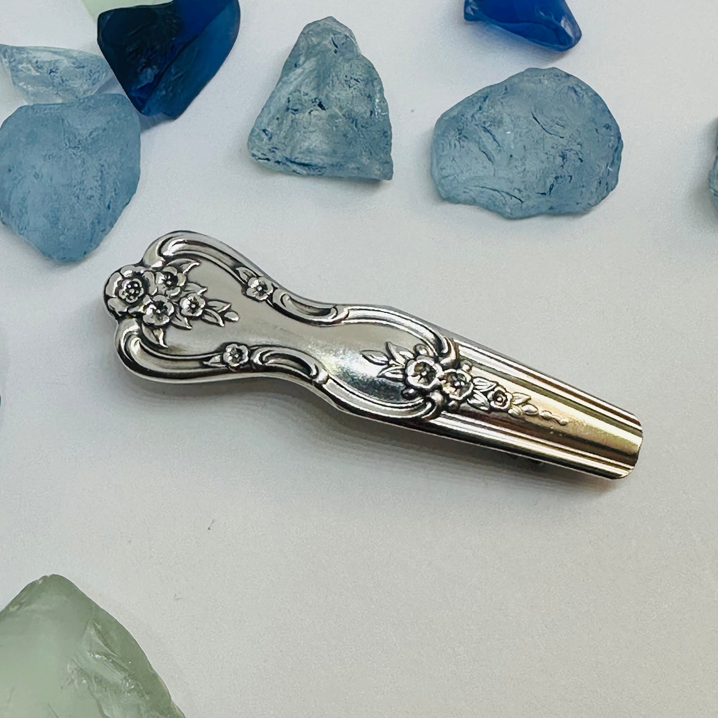 Handcrafted Vintage Silverware Hair Barrettes - Unique Patterns & Two Sizes Available