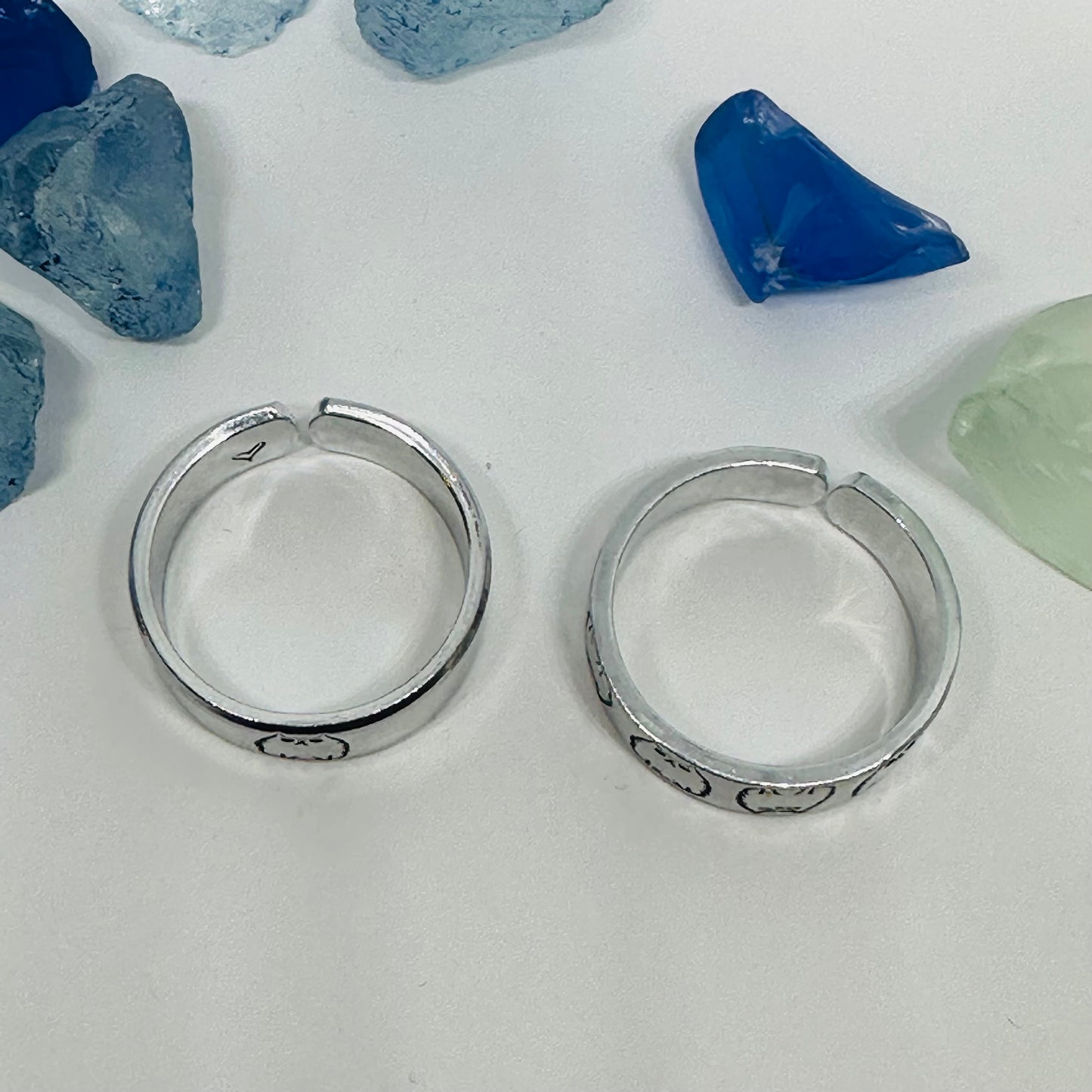 Cats Cats Cats! | Adorable Hand-Stamped Metal Cat Design Rings - Adjustable & Unique Feline Lover Gift