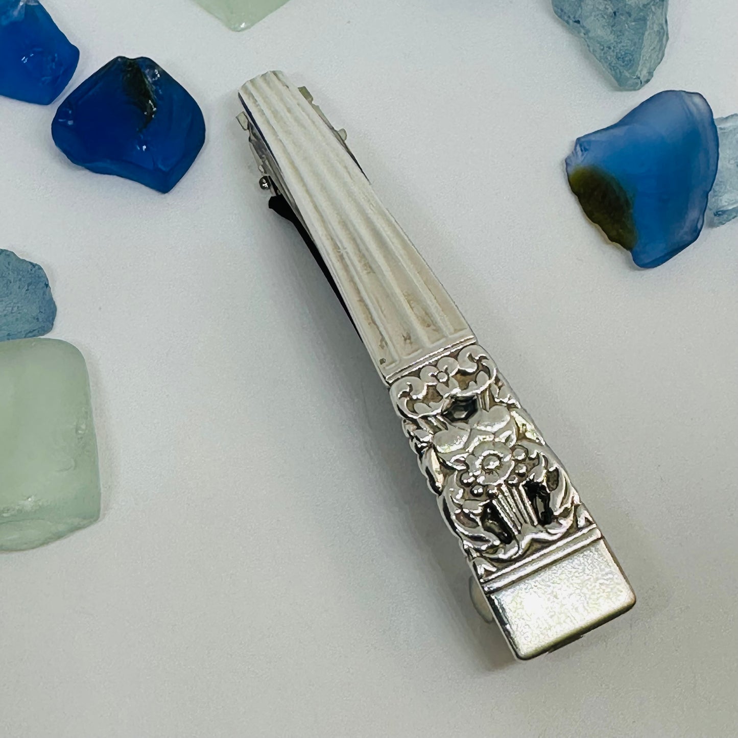 Handcrafted Vintage Silverware Hair Barrettes - Unique Patterns & Two Sizes Available