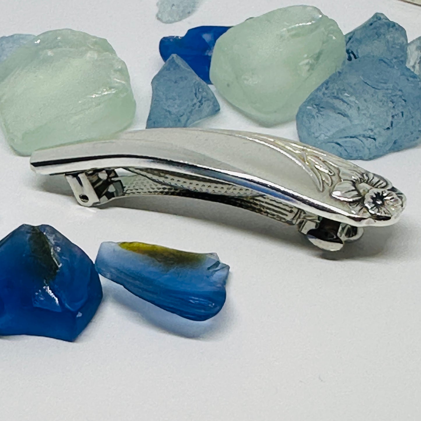 Handcrafted Vintage Silverware Hair Barrettes - Unique Patterns & Two Sizes Available
