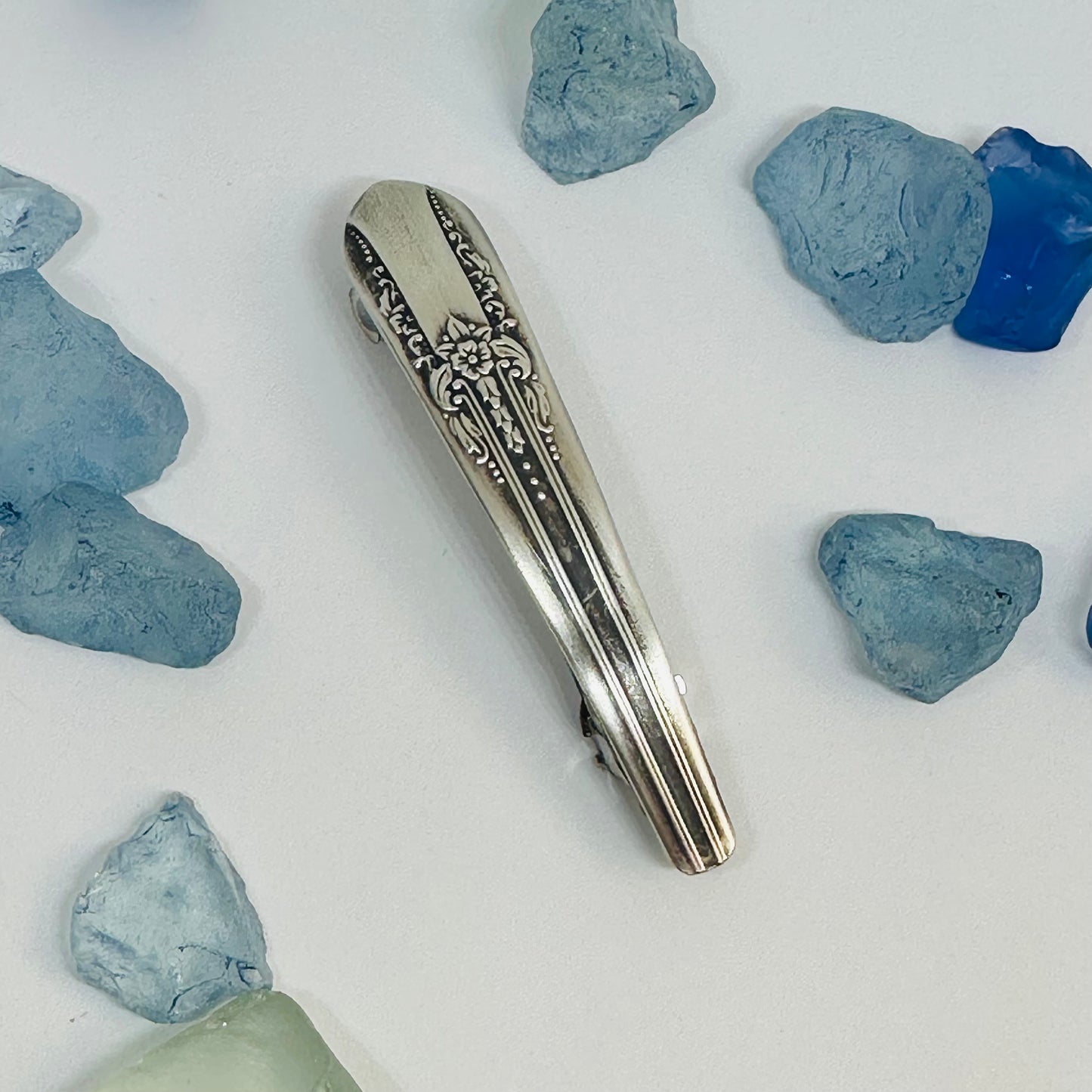 Handcrafted Vintage Silverware Hair Barrettes - Unique Patterns & Two Sizes Available