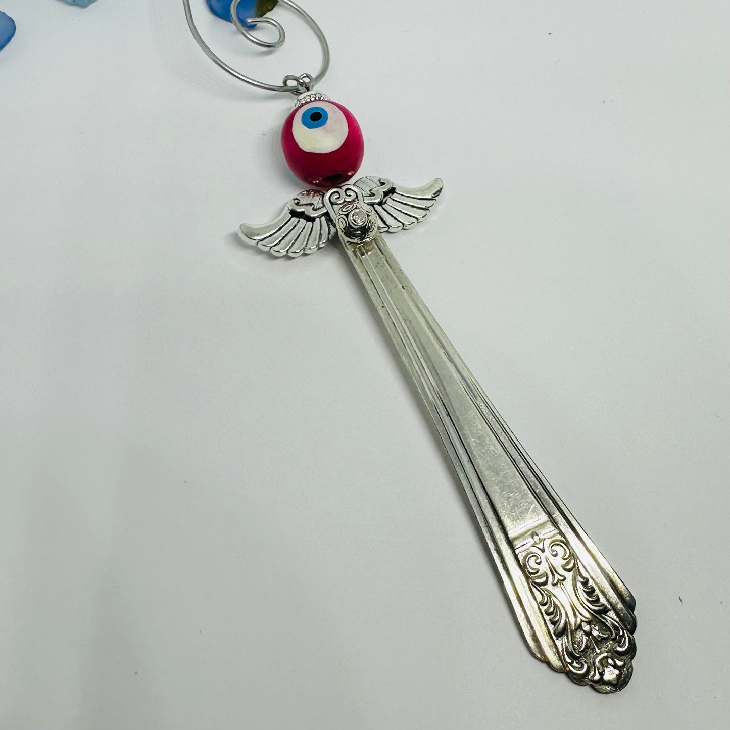 Angel Ornaments and Pendants made with Vintage Silverware