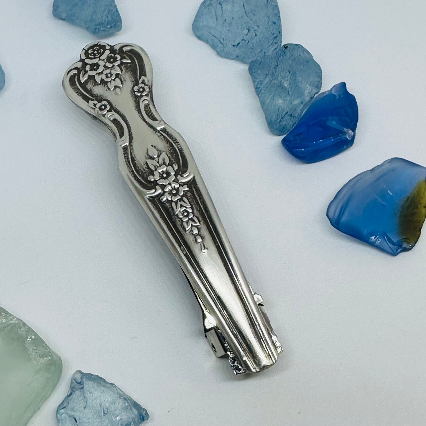 Handcrafted Vintage Silverware Hair Barrettes - Unique Patterns & Two Sizes Available