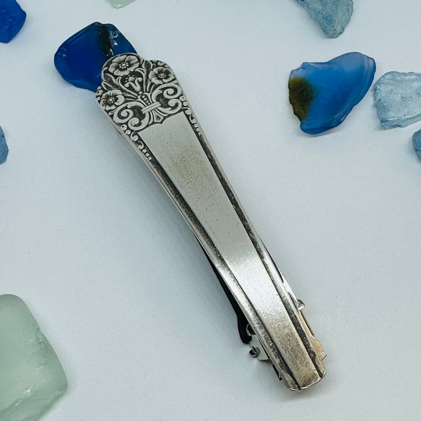 Handcrafted Vintage Silverware Hair Barrettes - Unique Patterns & Two Sizes Available