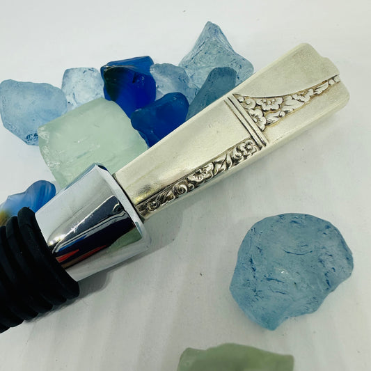“Caprice” Vintage Silverware Bottle Stopper | 1937 | Up-Cycled Wine Stopper | Silverware Bottle Closure | Antique Knife Handle Wine Plug