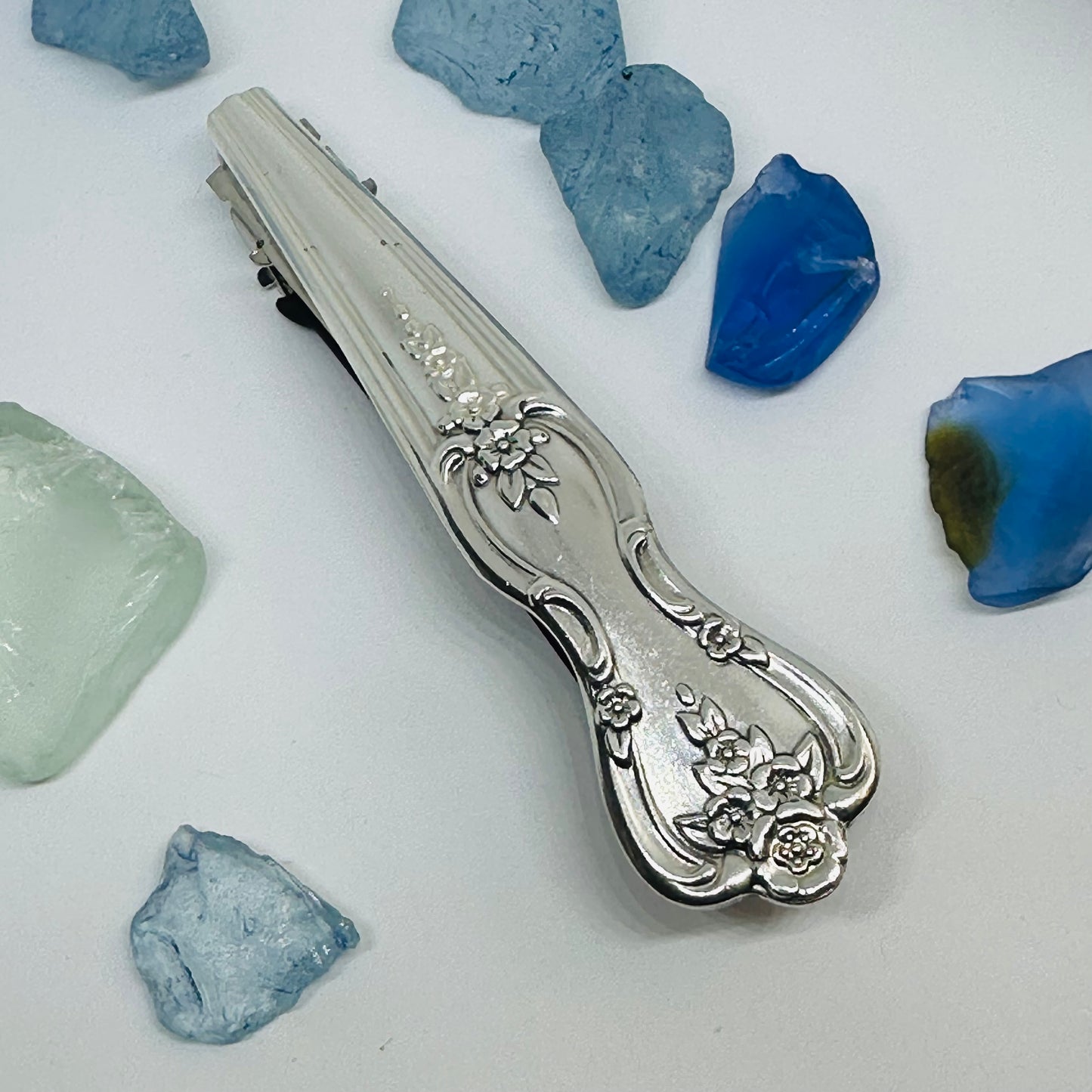 Handcrafted Vintage Silverware Hair Barrettes - Unique Patterns & Two Sizes Available