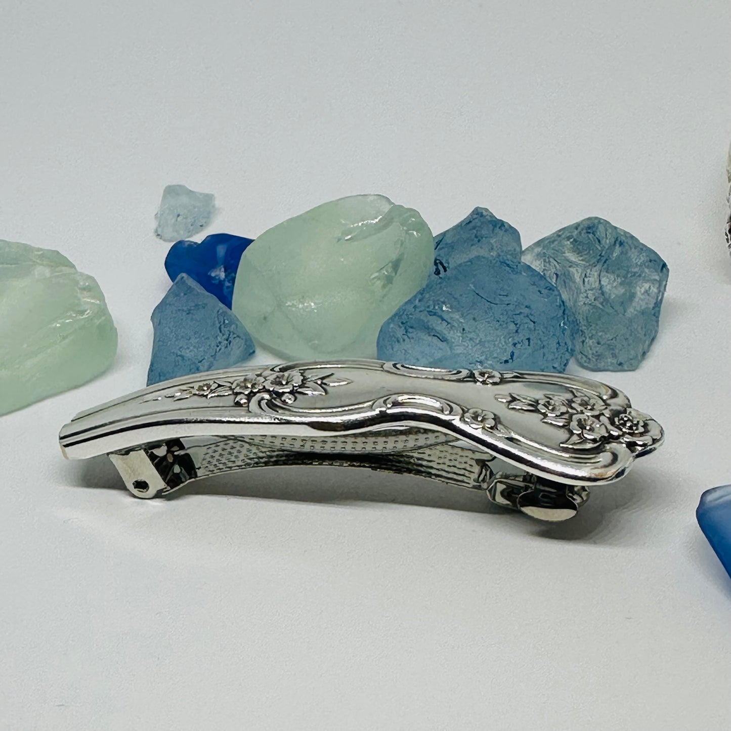 Handcrafted Vintage Silverware Hair Barrettes - Unique Patterns & Two Sizes Available