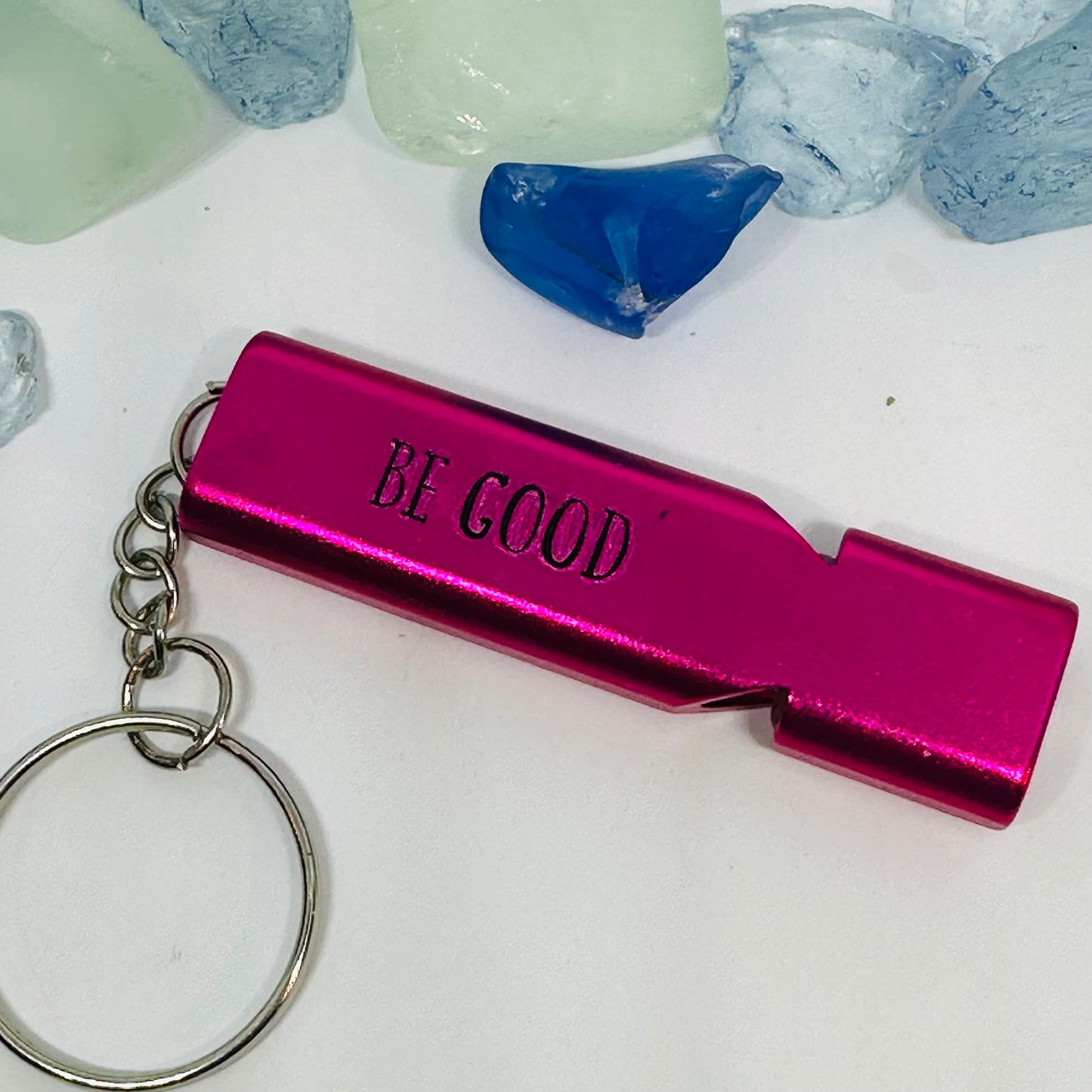 FUCK ICE | BE GOOD | Whistle | Protest Keychain | Safety Alarm | Political Activism Gift | Compact Emergency Accessory | Lady in the Pink Jacket