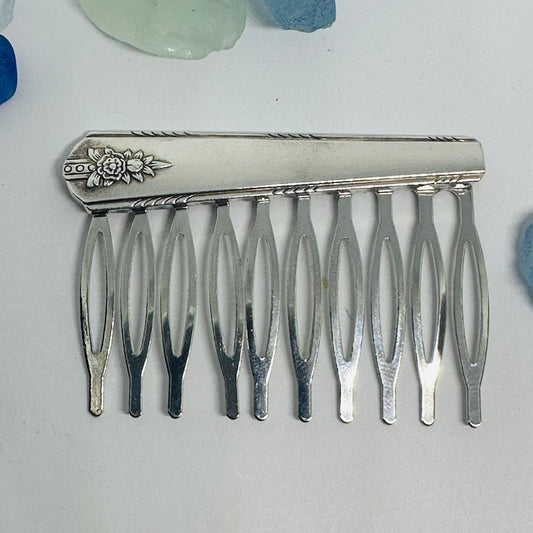 Vintage Silverware Hair Comb – Created with Repurposed Silver Plated Silverware