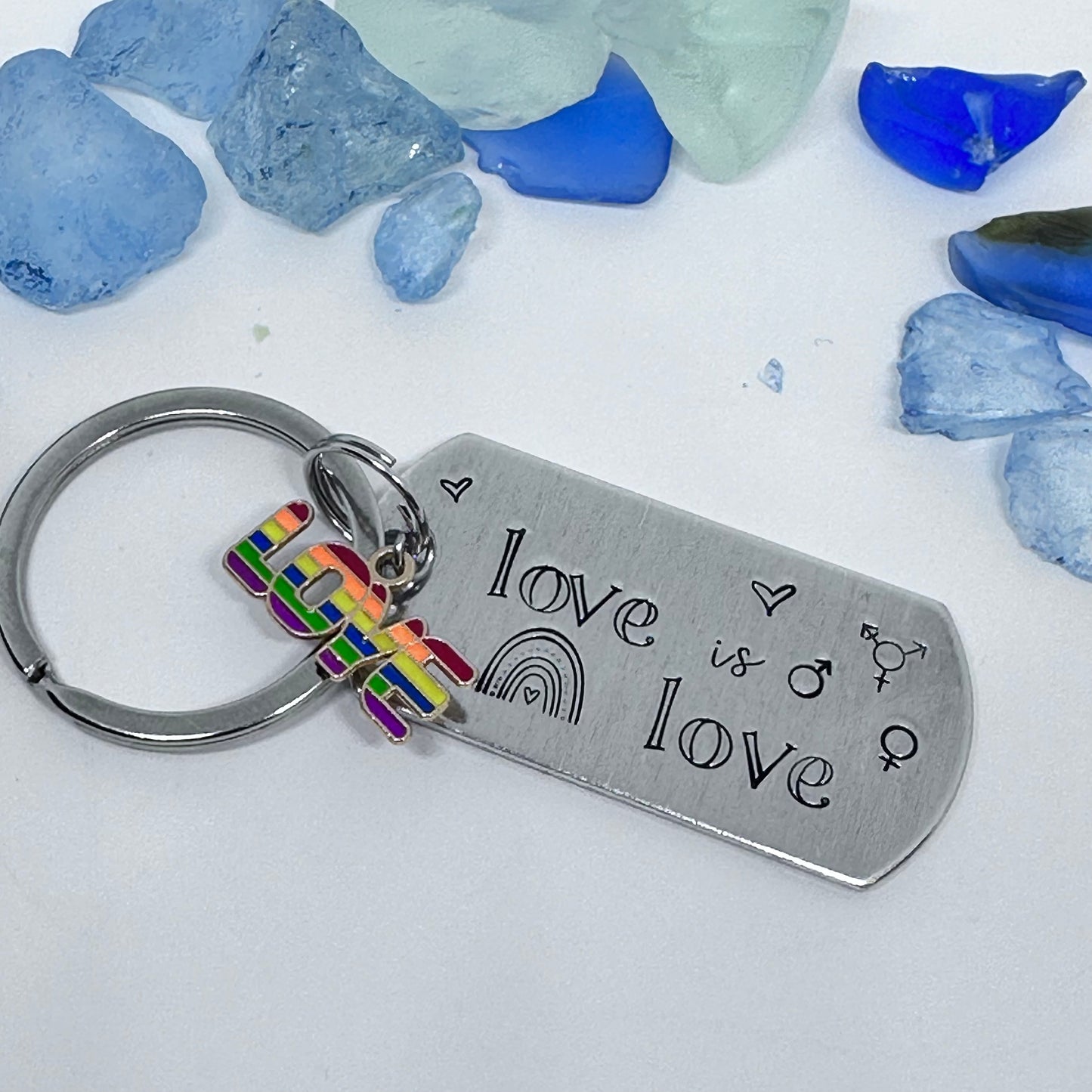 Pride Keyring | Rainbow | LGBTQAI+ | Love