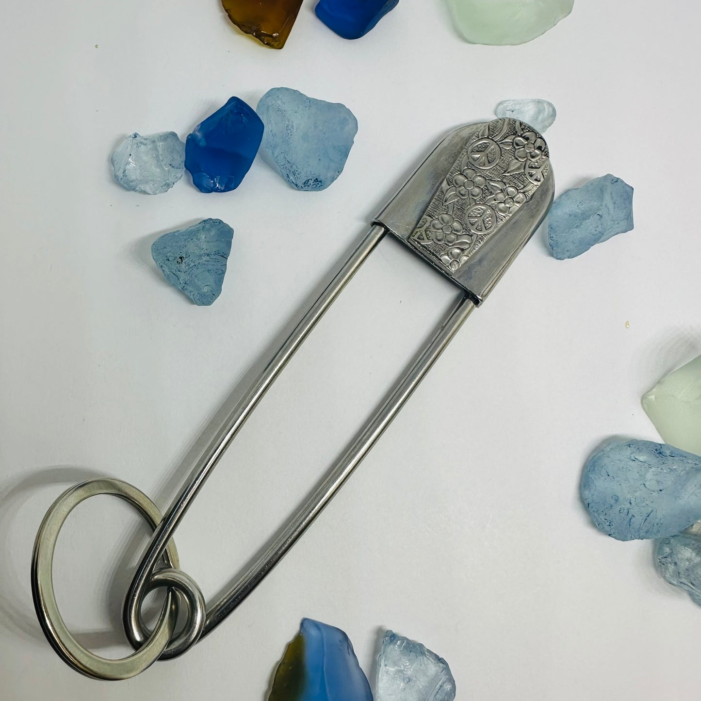 Giant Stainless Steel Design Safety Clip | Key Ring | Kilt Brooch | Horse Blanket