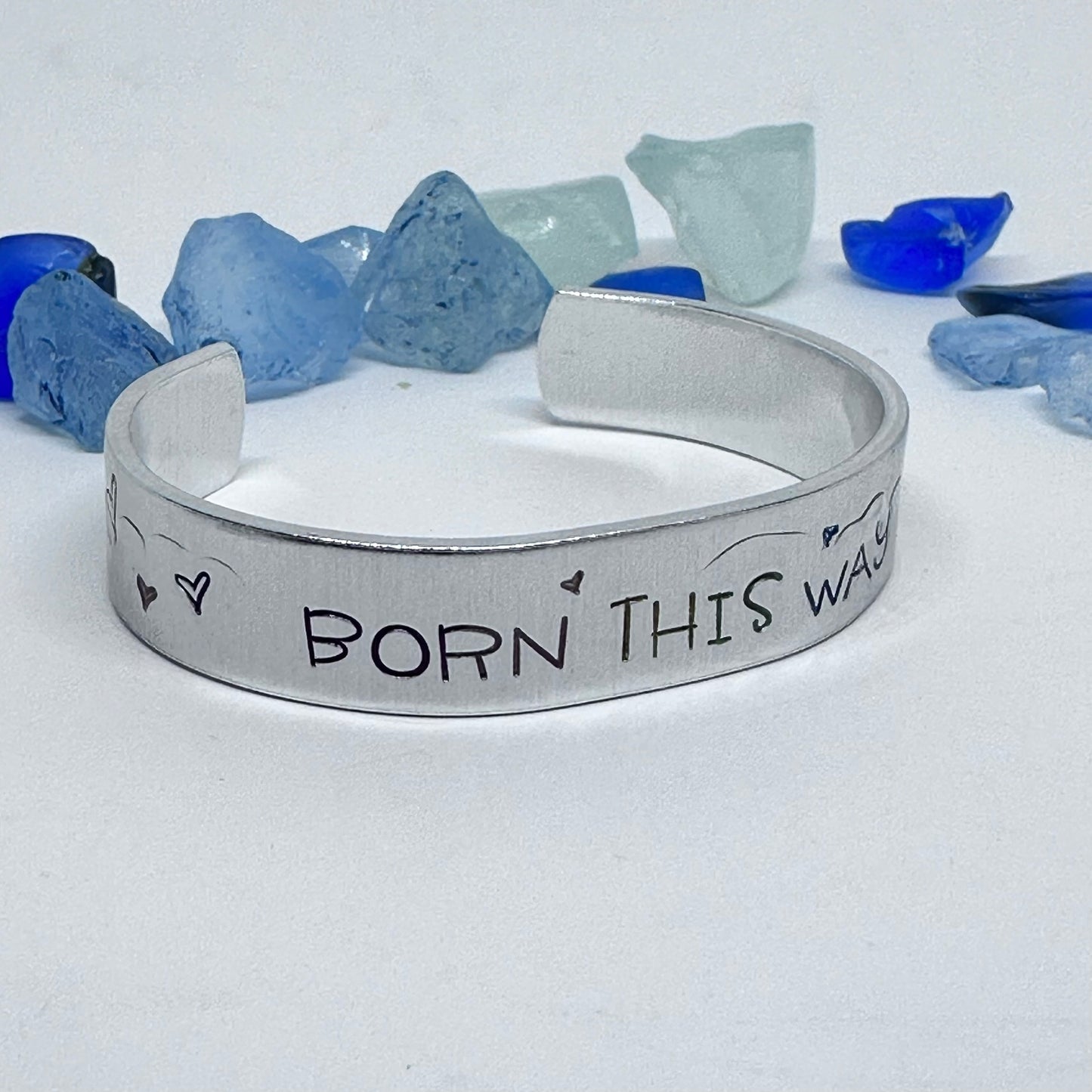 Born this Way Hand Stamped Cuff Bracelet | LGBTQIA+ | Gay | Queer | Gender Equality | Lady Gaga