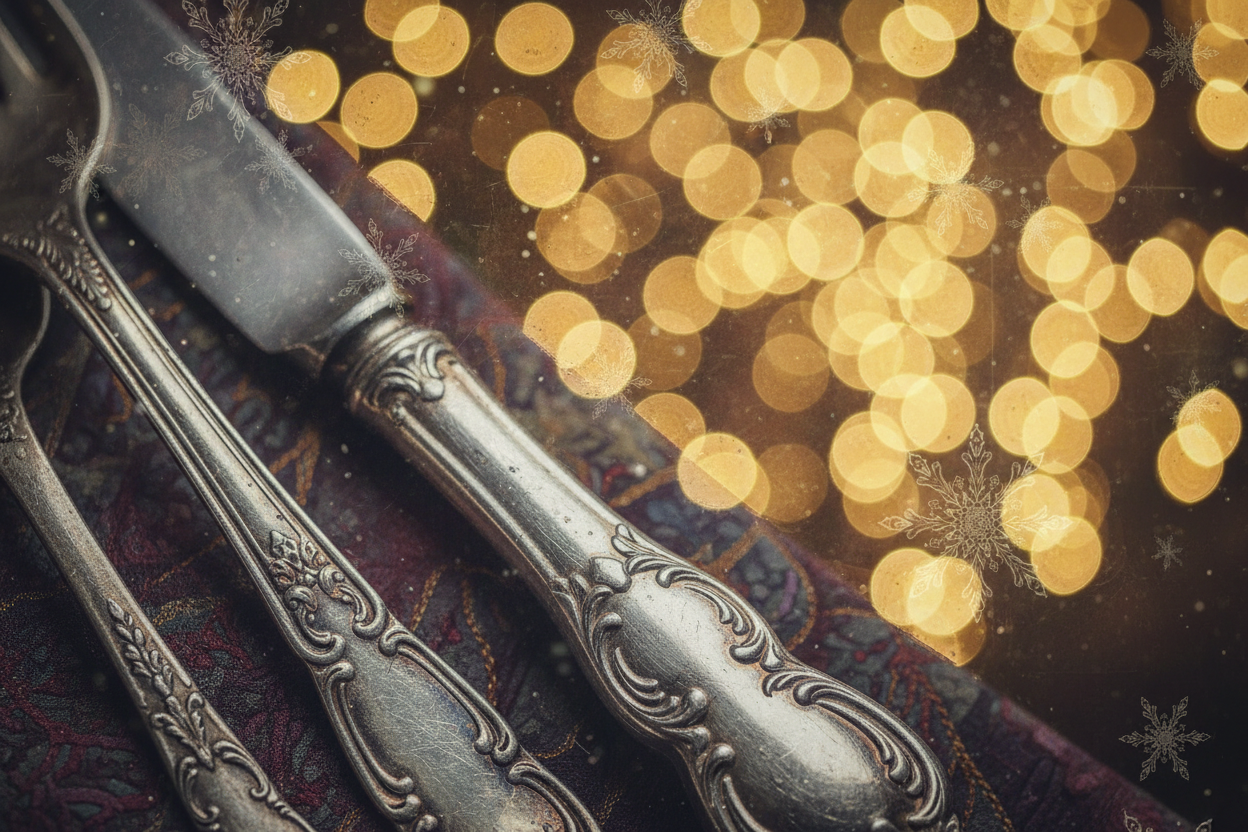 Holiday Ornaments Abstract Banner