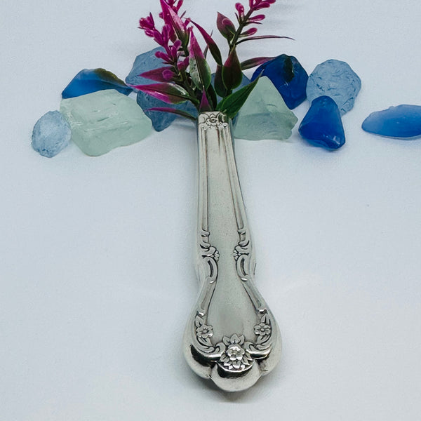Vintage Silverware Magnetic Bud Vase | Silverplate Essential Oils Flowers | Up-Cycled Antique