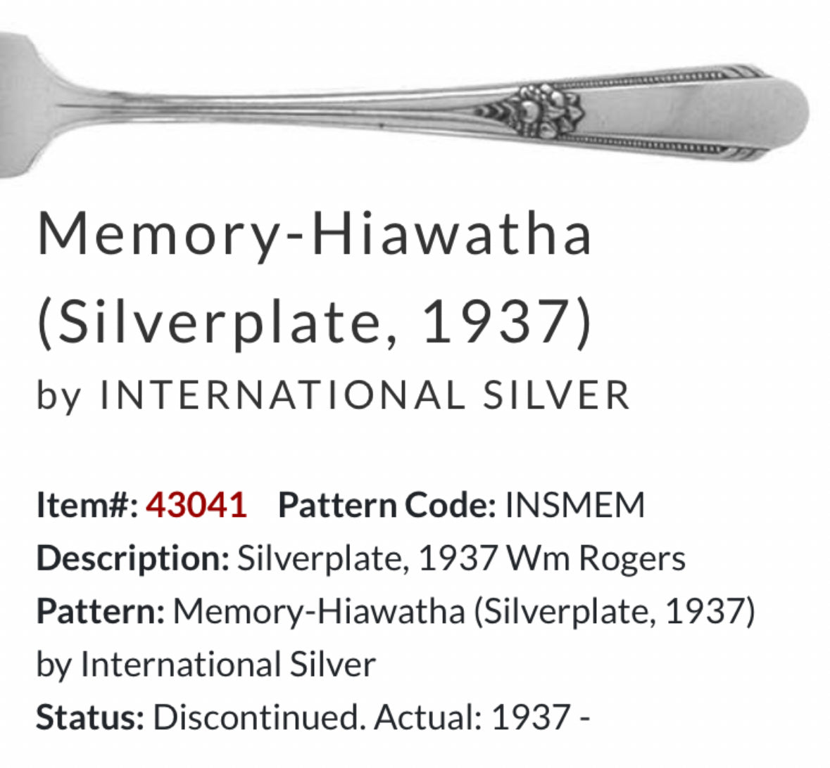 "Memory-Hiawatha” Vintage Silverware Bottle Stopper | Wm Rogers Silverplate 1937 | Up-Cycled Wine Stopper | Silverware Bottle Closure | Antique Knife Handle Wine Plug