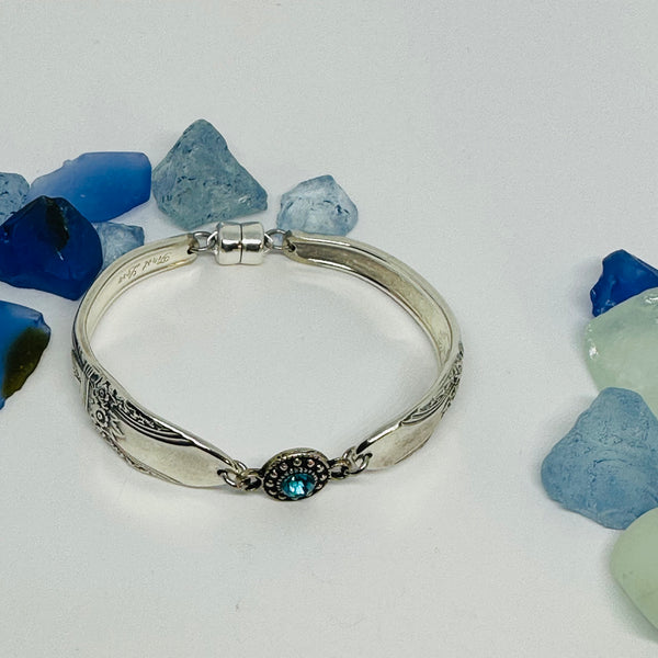 “First Love” with Charm 1847/1937 Spoon Bracelet | Vintage Silverware | International Silver | Up-Cycled | Silverware | Antique