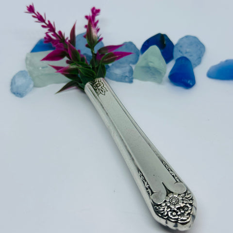 Vintage Silverware Magnetic Bud Vase | Silverplate Essential Oils Flowers | Up-Cycled Antique
