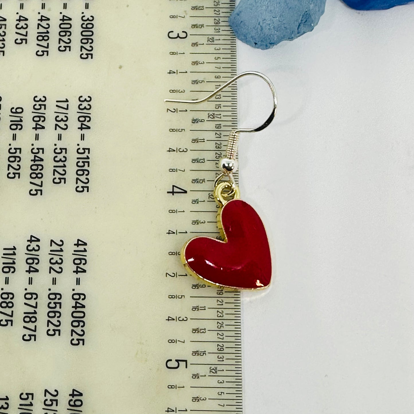 Enamel Heart Silver Wire Earrings | Colorful Hearts | Gifts for Her