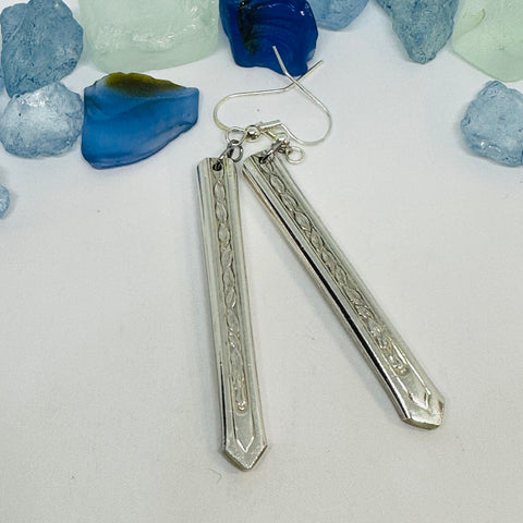 “Rose and Leaf” Vintage Earrings | Silverplate 1937 | Up-Cycled | Antique