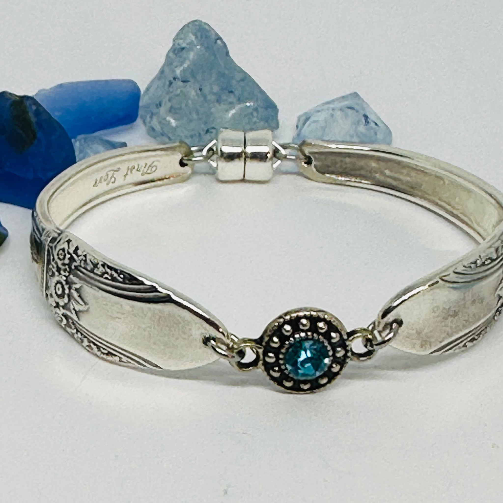 “First Love” with Charm 1847/1937 Spoon Bracelet | Vintage Silverware | International Silver | Up-Cycled | Silverware | Antique