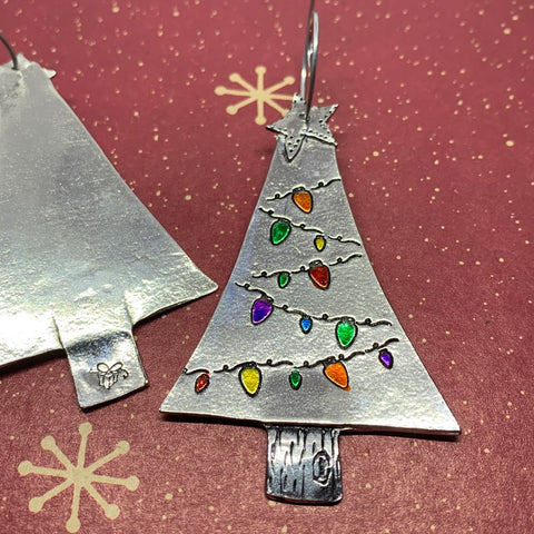Painted Lights - Hand Stamped Ornament