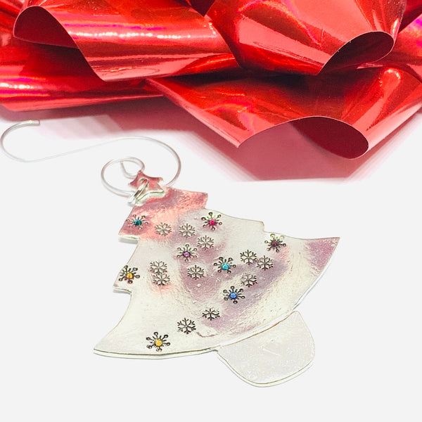 Swarovski Lights - Hand Stamped Ornament