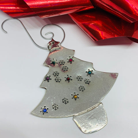 Swarovski Lights - Hand Stamped Ornament