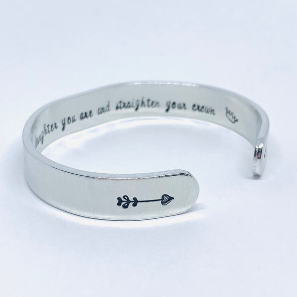 Whenever you feel overwhelmed ... - Hand Stamped Cuff Bracelet
