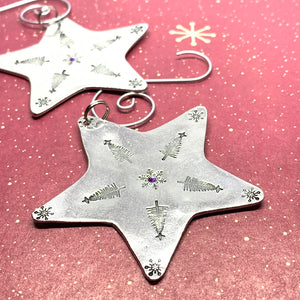 Star - Hand Stamped Ornament