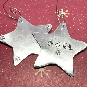 NOEL - Hand Stamped Ornament