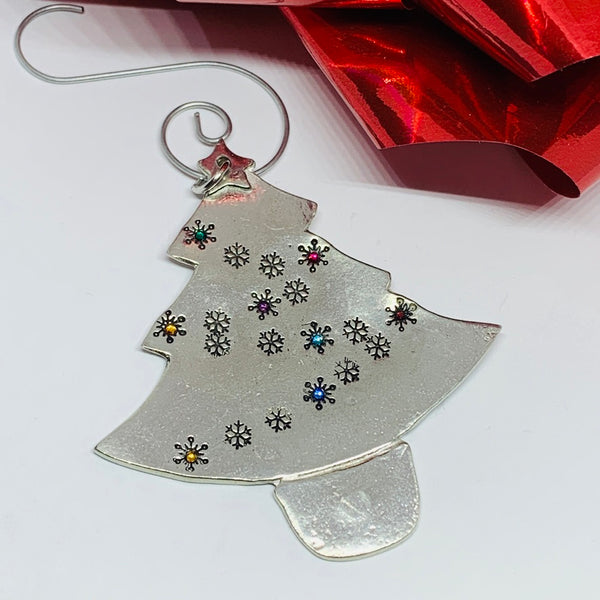 Swarovski Lights - Hand Stamped Ornament