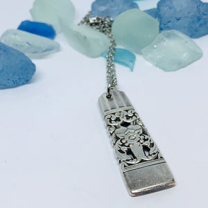 “Coronation” 1936 Vintage Silverware Spoon Pendant with Chain | Vintage Silverware Jewelry | Vintage Pendant Necklace | Coronation Community Plate