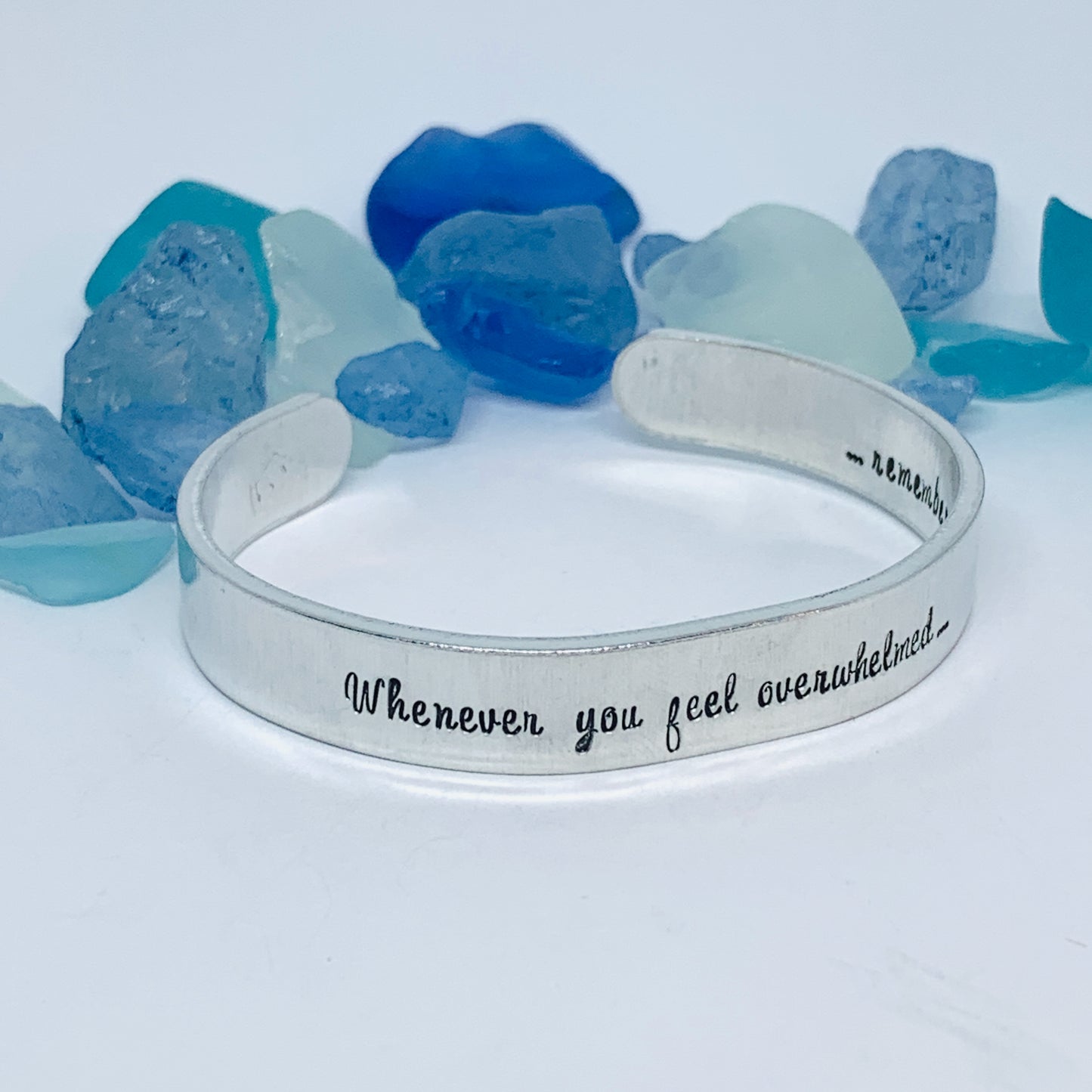 Whenever You Feel Overwhelmed ... Remember Whose Daughter You Are ... Hand Stamped Metal Cuff Bracelet | Gift for Daughter | Motivation Quote Bracelet