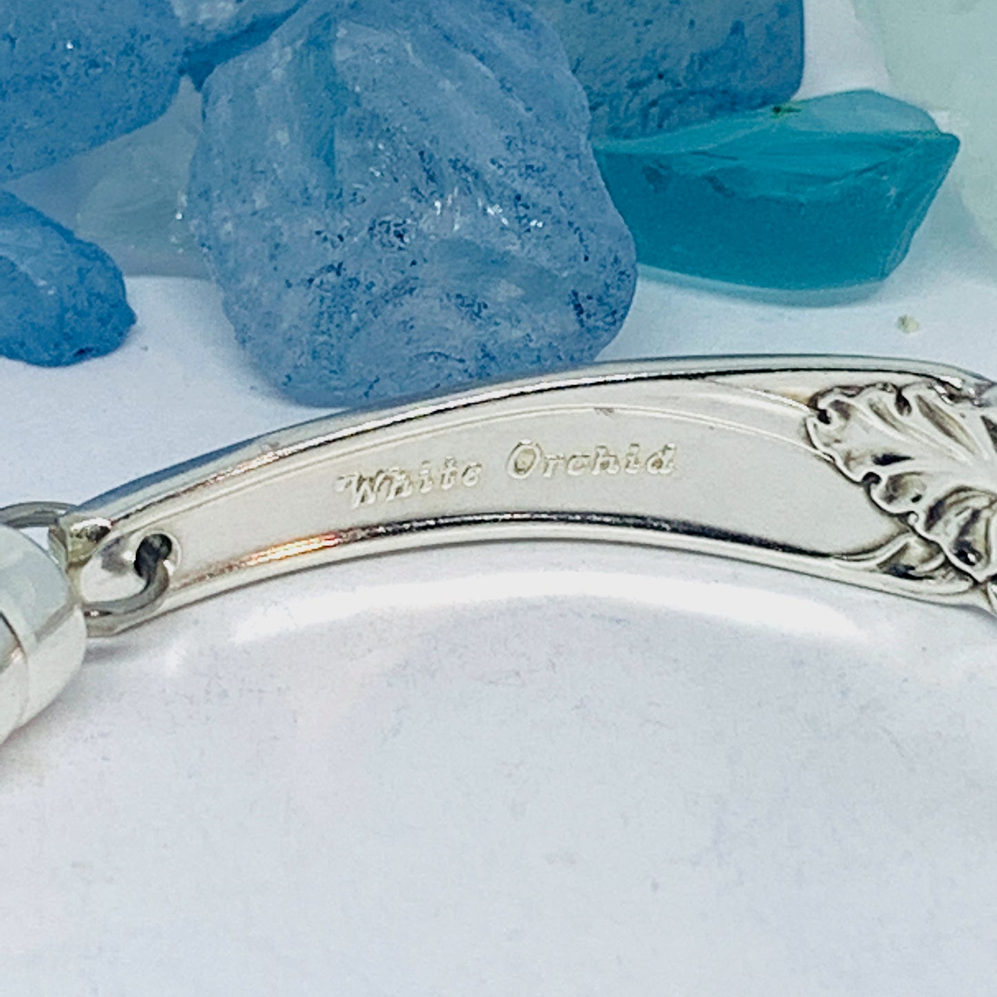 “White Orchid” 1953 Spoon Bracelet | Vintage Silverware | Community (Oneida) | UpCycled Bracelet | Silverware Spoon Bracelet | Antique Spoon Bracelet