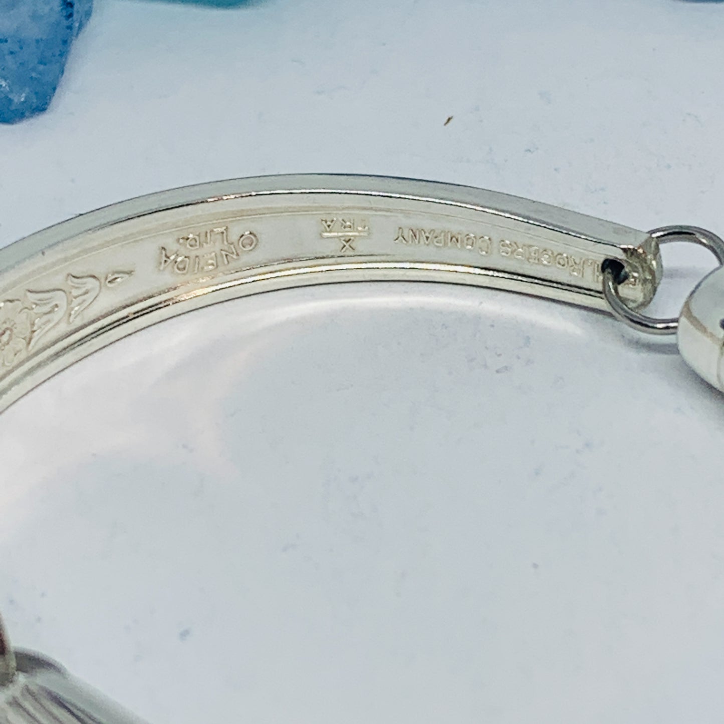 “Jasmine" 1939 Spoon Bracelet | Vintage Silverware | SL & GH Rogers | UpCycled Bracelet | Silverware Spoon Bracelet | Antique Spoon Bracelet
