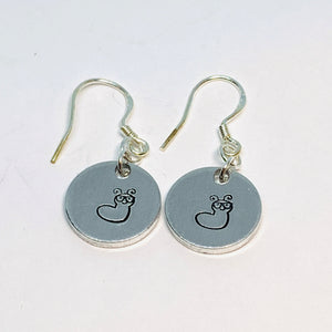 Book Worm - Hand Stamped Earrings
