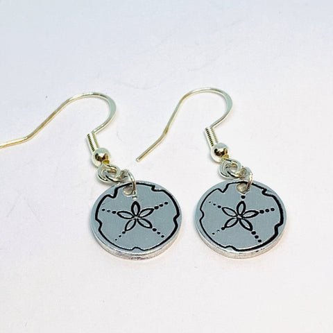Sand Dollar - Hand Stamped Earrings | Ocean Theme Jewelry | Earrings for the Beach | Summer Accessory