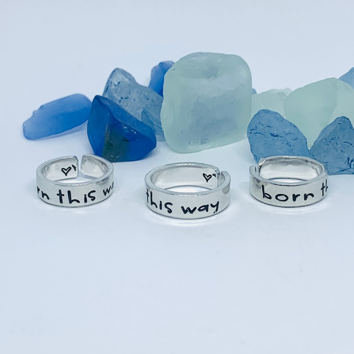BORN THIS WAY Hand Stamped Ring | LGBTQ Ring | Stamped Metal Cuff Ring | Gift for Them | Acceptance Jewelry