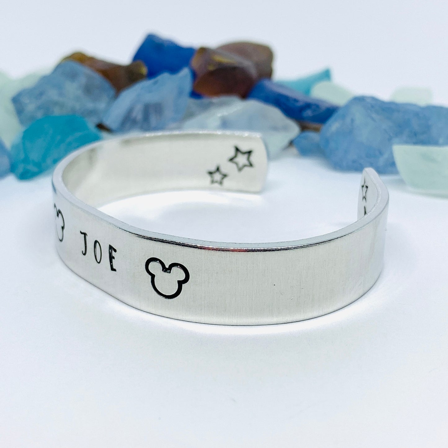 Disney-Inspired Mouse Cuff Bracelet | Hand Stamped Unisex Bracelet | His & Her Mouse Jewelry | Personalize Me