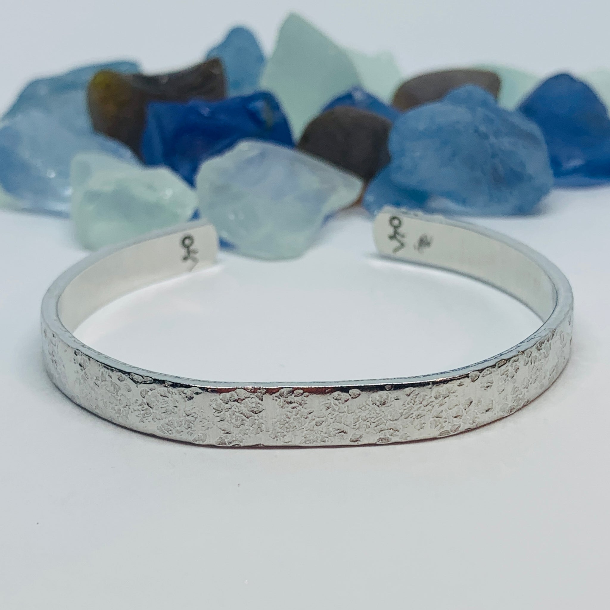 F*ck it - Hand Stamped Textured Hidden Message Cuff Bracelet - Adult Mature