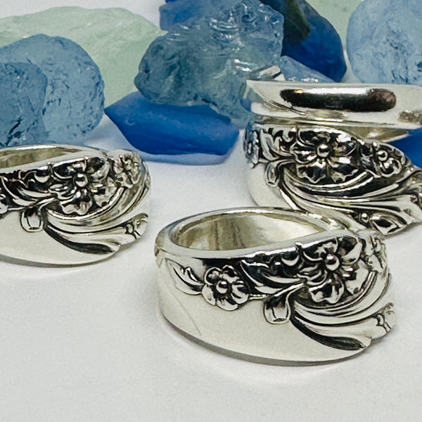 “Evening Star” 1950 Vintage Spoon Ring | Silverware | Upcycled | Antique