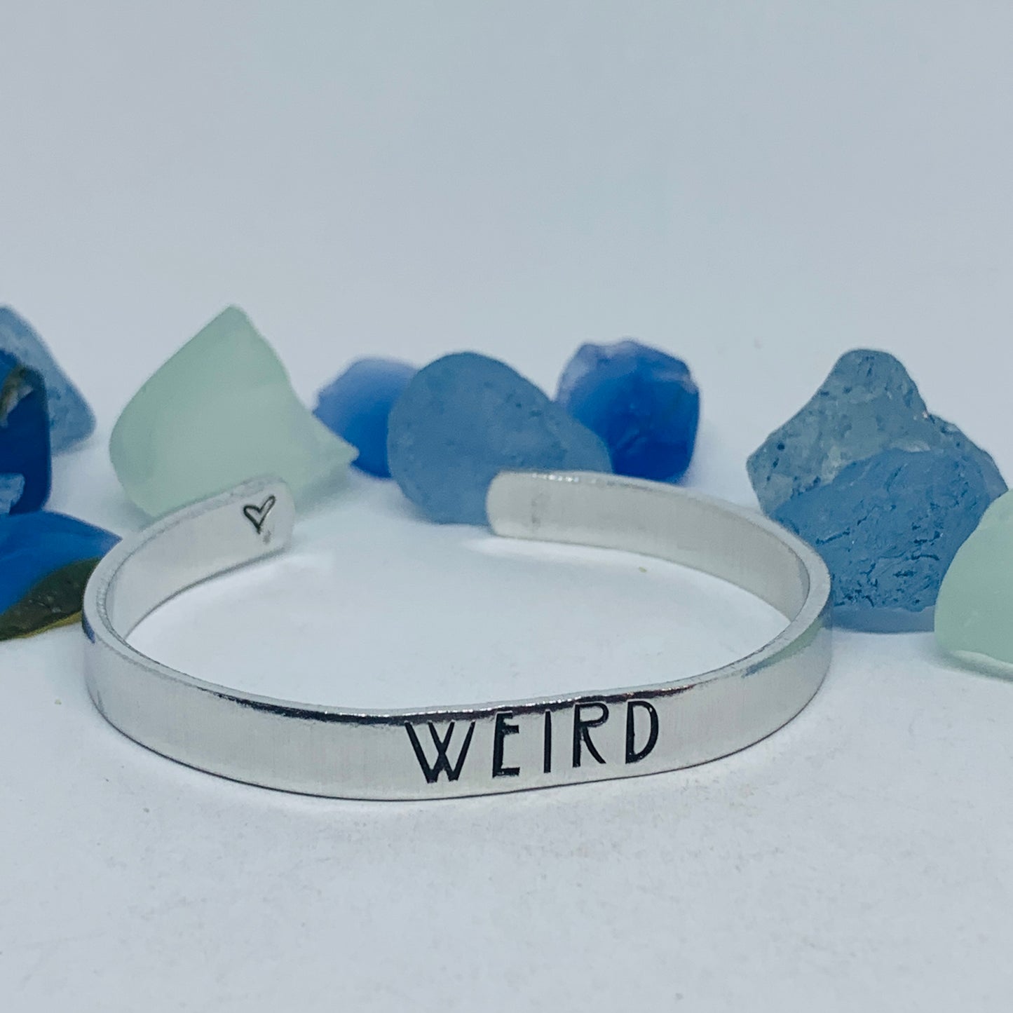 Weird Hand Stamped Metal Cuff Bracelet | Wonderful Weirdos Day | Stay Weird | Fun Unique