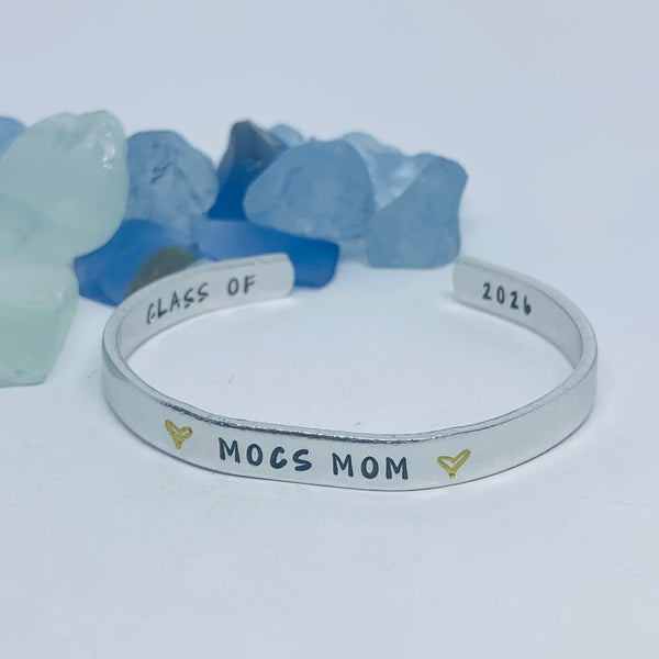Custom Order for Nicole - MOCS MOM - Hand Stamped Cuff Bracelet