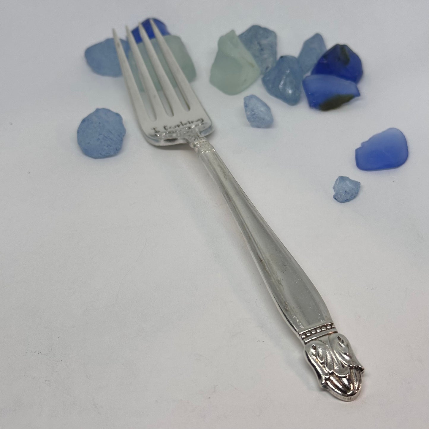 I forking love you - Vintage Silver Plated Hand Stamped Fork | Novelty | Gift for Husband Wife Boyfriend Girlfriend