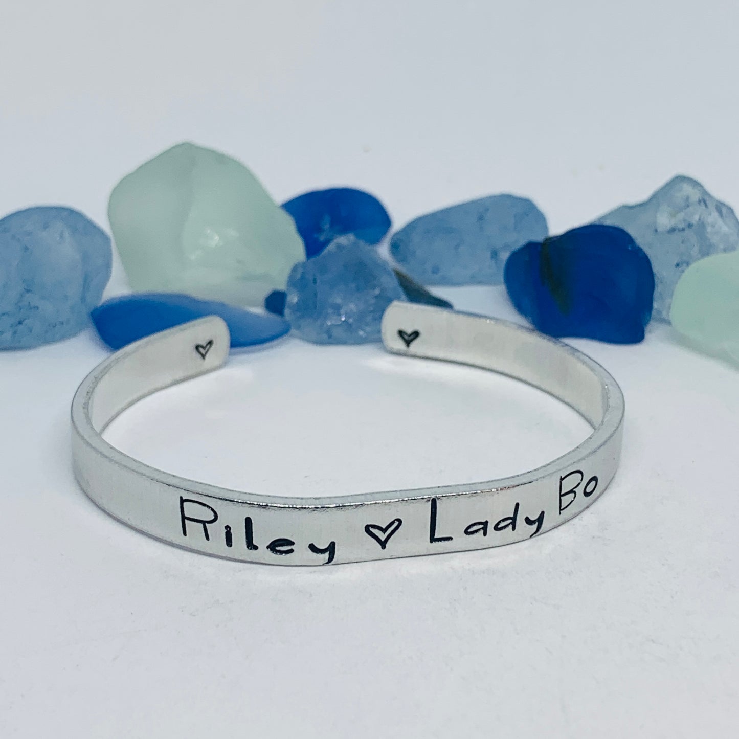 Custom Order for Paula B - Hand Stamped Metal Cuff Bracelet | Pet Loss Cuff Bracelets | Jester | Riley & Lady Bo