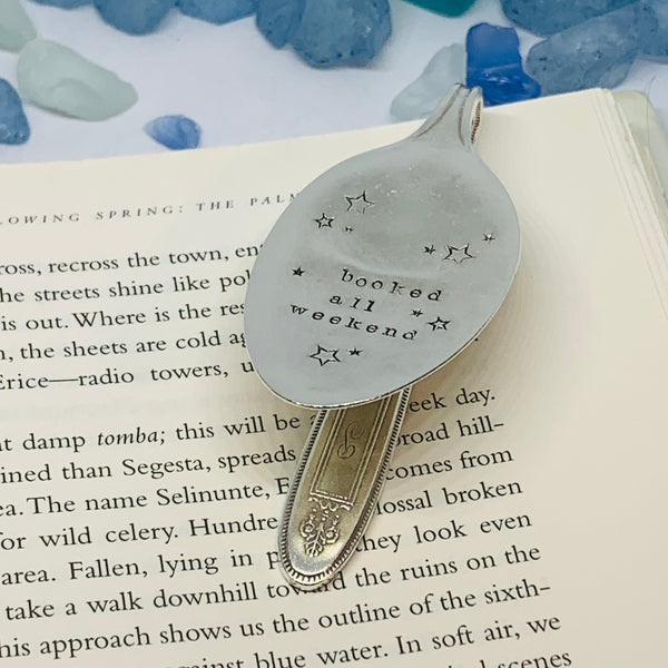 Vintage Spoon Hand Stamped Bookmark - Various Pattern & Sayings