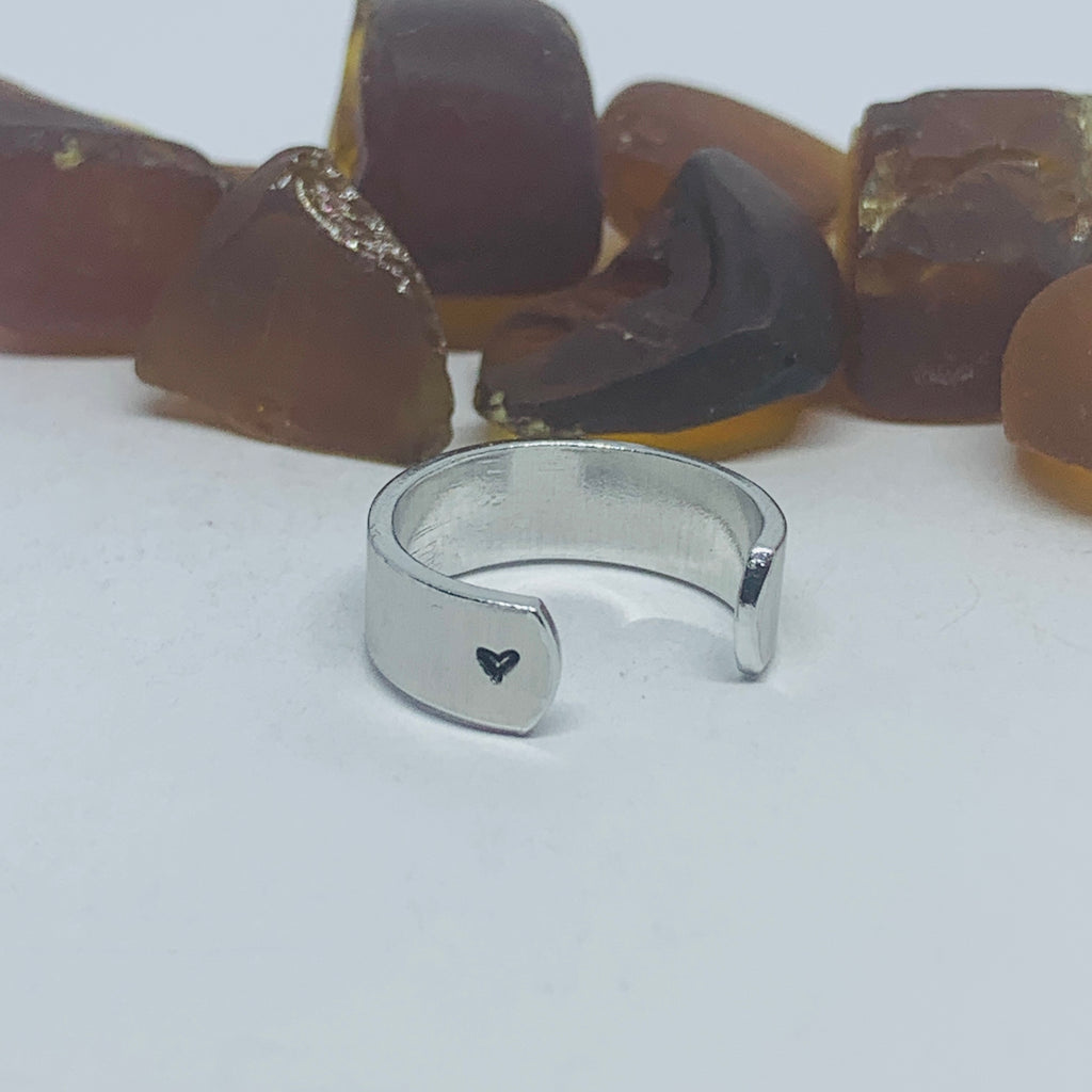 Wide Sterling Silver Toe Ring | Hammered, Adjustable, Thick | Recycled Hammered